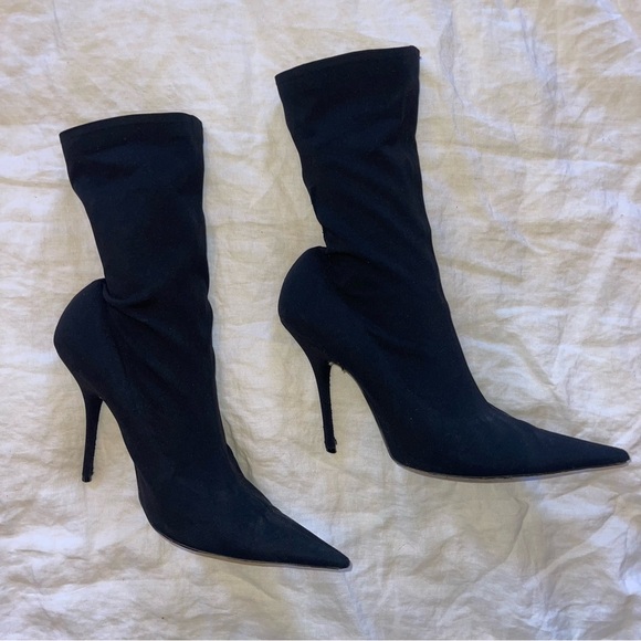 Balenciaga Black Heeled Boots with Stiletto Heel - Picture 3 of 16